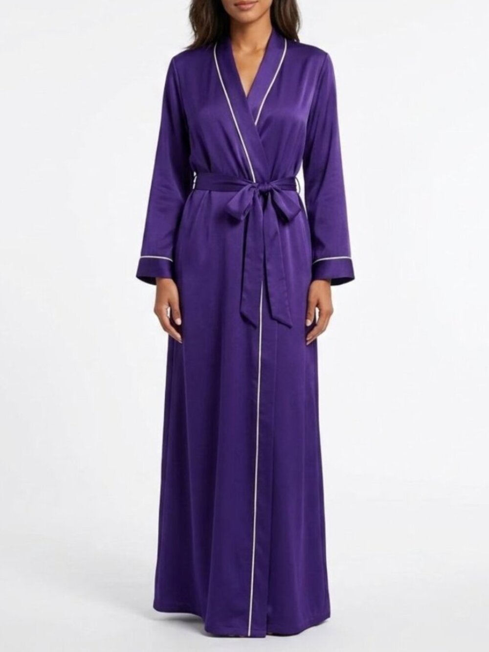 Vanity Fair Royal Purple Regencycore Velvet Maxi Robe Large